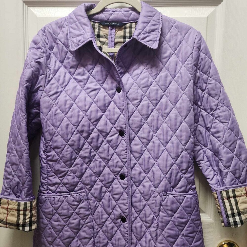 Burberry Constance Quilted Jacket Lilac Size S